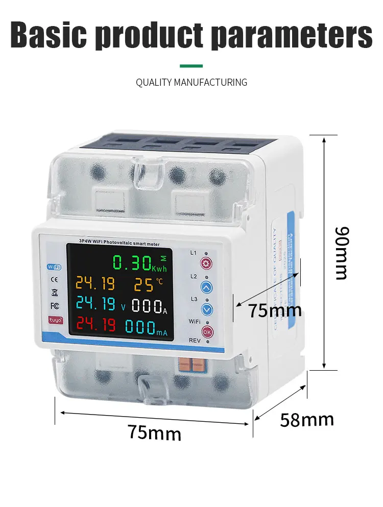 WiFi Smart 3 Phase Circuit Breaker – Tuya App Energy Meter Switch with Over/Under Voltage Protection - Image 5