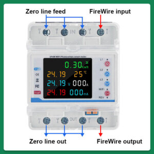 WiFi Smart 3 Phase Circuit Breaker – Tuya App Energy Meter Switch with Over/Under Voltage Protection