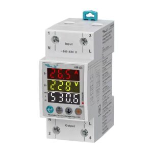 DSP AVR-63S 63A DIN Rail Voltage Protector – Adjustable Over/Under Voltage & Overcurrent Relay with kWh Display