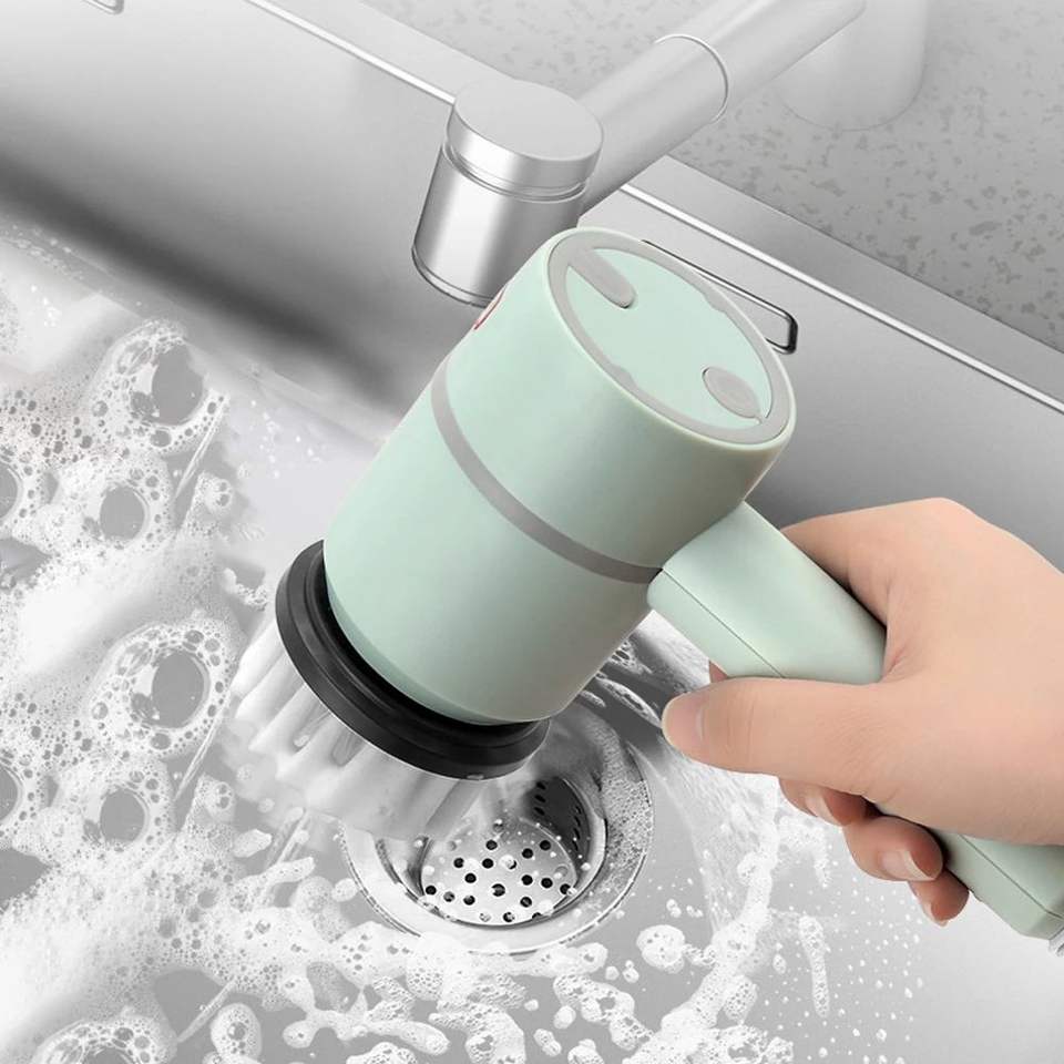 Cordless Electric Spin Scrubber – Multi-Purpose Cleaning Brush for Bathroom, Kitchen & Dishes