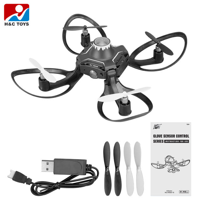 Foldable Mini RC Drone – Hand Sensor Control Portable Quadcopter Toy.