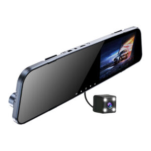 Smart 4.5" Rearview Mirror Dash Cam – 1080P Dual Camera Night Vision Car DVR Recorder.